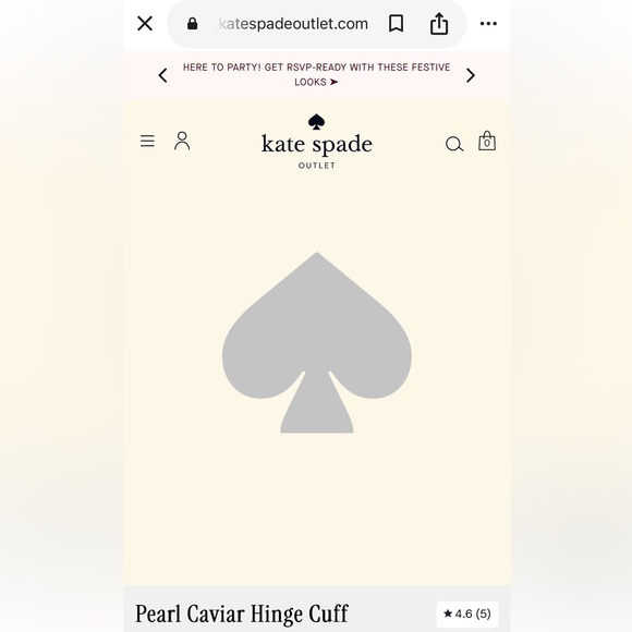 Kate Spade Pearl Caviar Hinge Cuff Bracelet - Picture 8 of 8